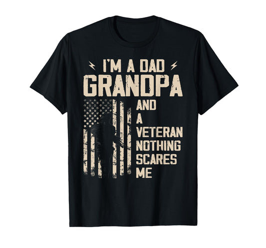 I'm A Dad Grandpa And Veteran Fathers Day Papa Grandpa T-Shirt