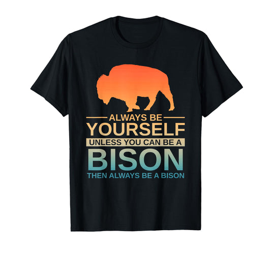 Cool Bison Design For Men Women Buffalo Animal Lovers Bison T-Shirt