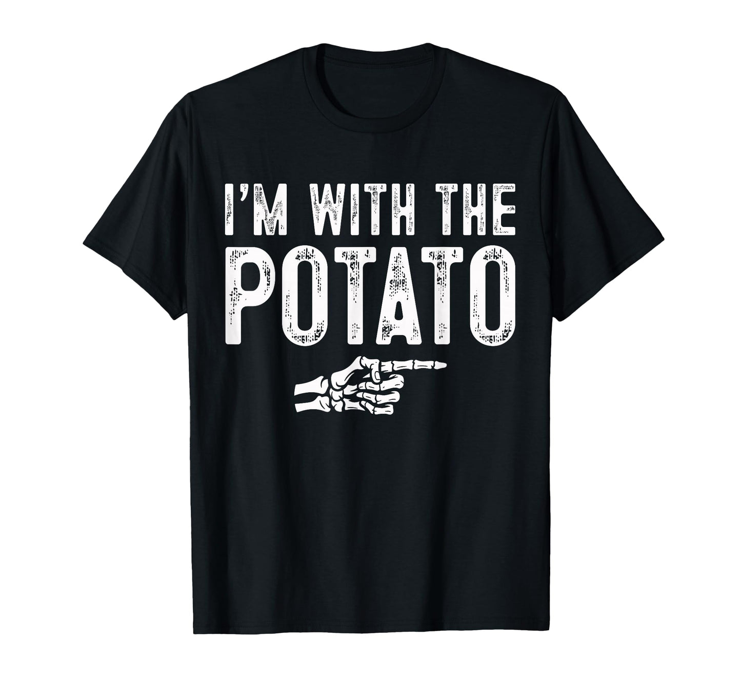 I'm with The Potato Easy Costume Halloween Couples Matching T-Shirt