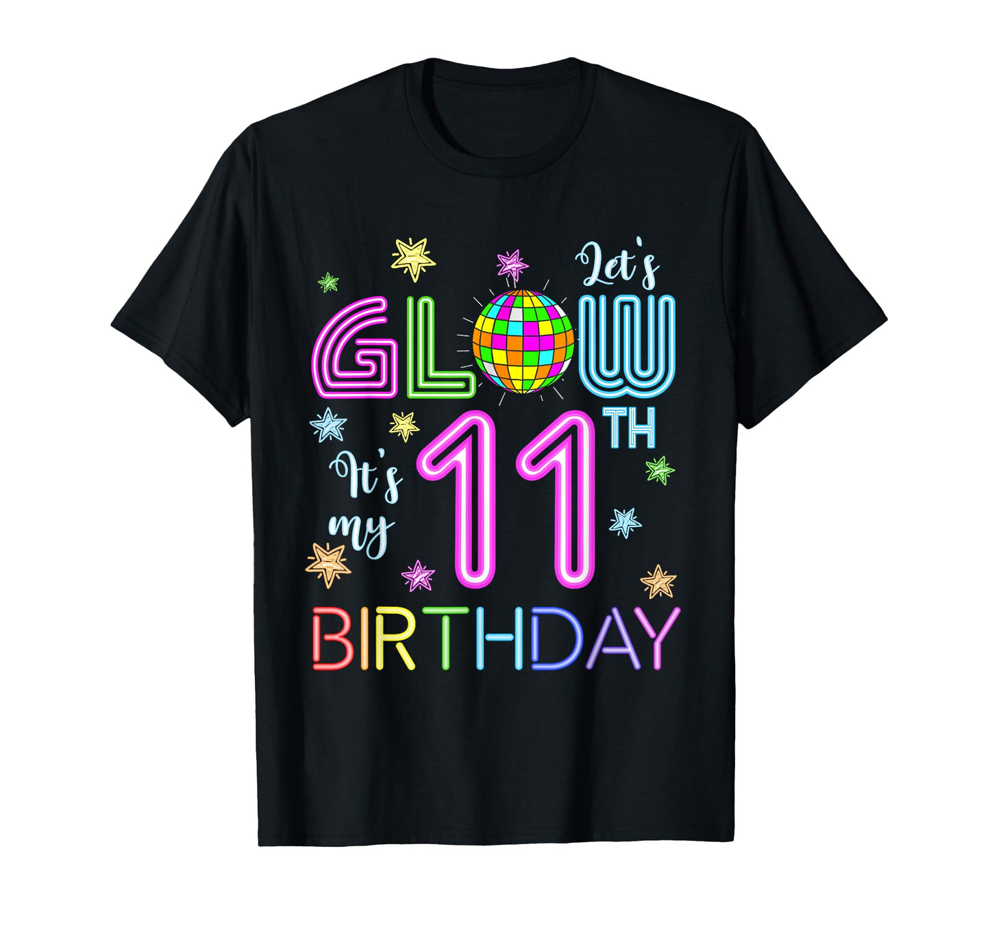 Lets Crazy It's My 11vth Birthday Glowing 80s 12 Year Old T-Shirt