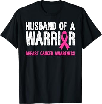 Husband Of A Warrior Breast Cancer Awareness Support Squad T-Shirt