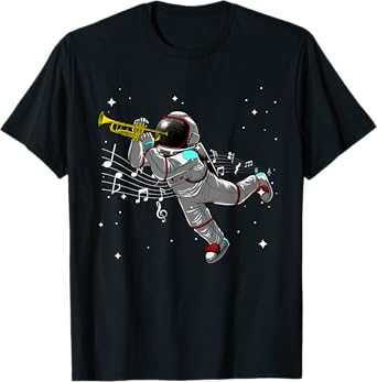 Cool Trumpet For Men Women Astronaut Trumpet Player Musician T-Shirt