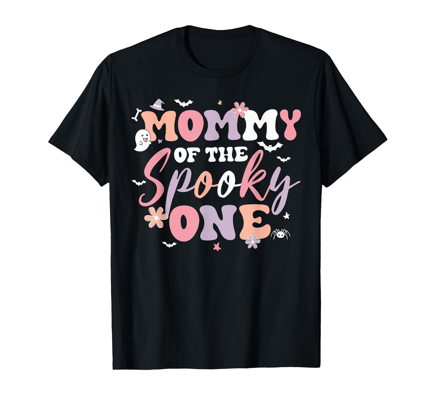 Mommy of The Spooky One Girl First Birthday Pink Hallowen T-Shirt