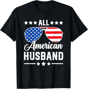 All American Husband 4th of July Patriotic USA Matching Men T-Shirt