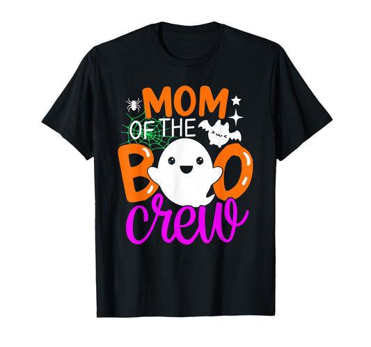 Mom Of The Boo Crew Funny Halloween Family Matching T-Shirt