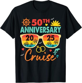 50th Anniversary Family Cruise Trip Summer Vacation 2025 T-Shirt