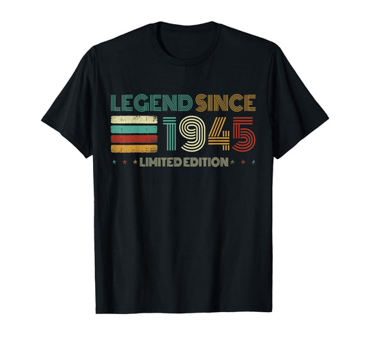 80 Years Old Legend Since 1945 80th Birthday T-Shirt