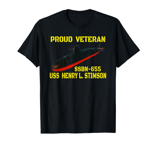 USS Stimson SSBN-655 Submarine Veterans Day Father Grandpa T-Shirt