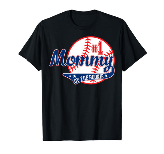 Mommy of Rookie 1st Birthday Baseball Theme Matching Party T-Shirt
