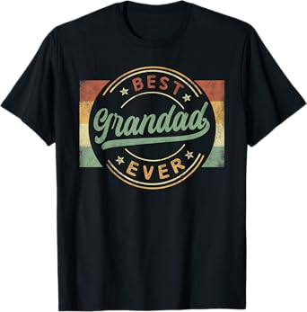 Best Grandad Ever Emblem Father's Day Grandad Gifts Grandpa T-Shirt