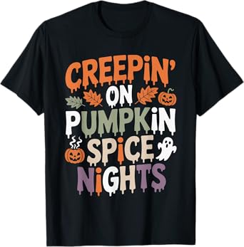 Autumn Evenings & Pumpkin Spice Magic Fall Vibes Halloween T-Shirt