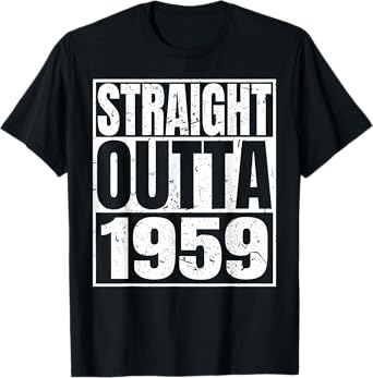Straight Outta 1959 Retro Birthday Idea Born In 1959 Vintage T-Shirt