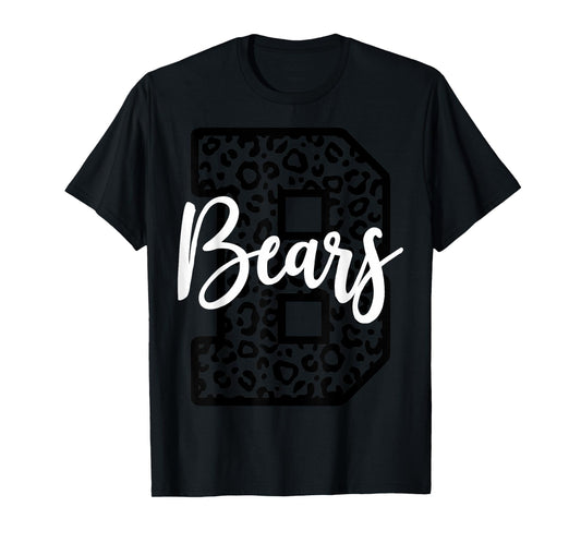 Bears School Spirit Mascot Leopard Cheer Fan Game Day T-Shirt