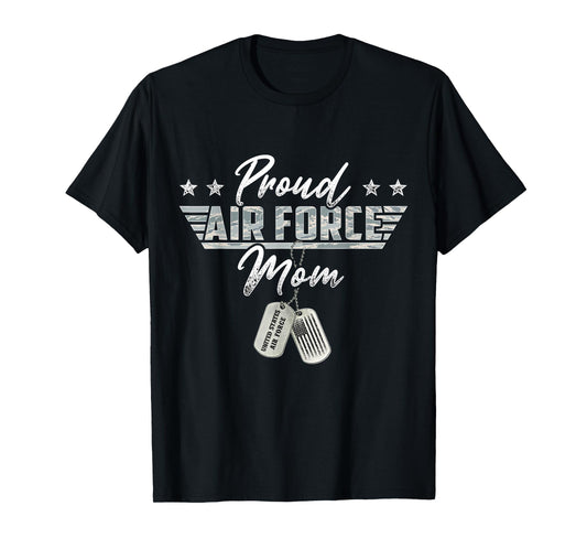 Proud Air Force Mom Military US Air Force Family Matching T-Shirt