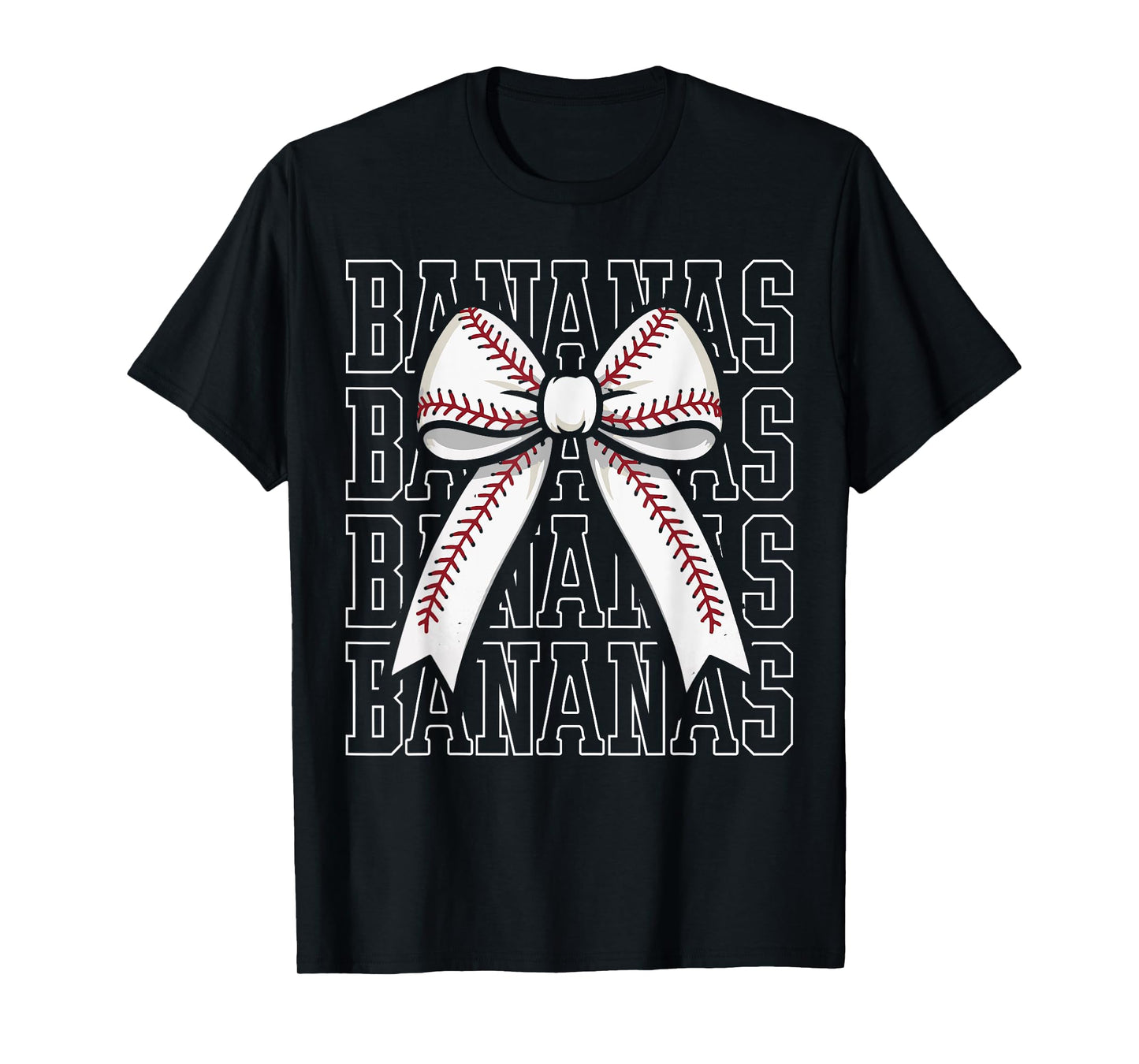 Retro Bananas Last Name Coquette Bow Women Girls Kids T-Shirt