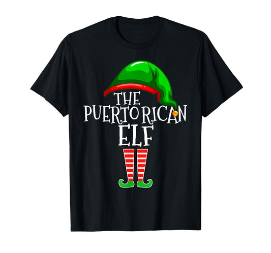 Puerto Rican Elf Family Matching Group Christmas Gift Funny T-Shirt