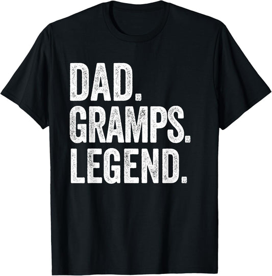 Dad Gramps Legend - Vintage Distressed Bold Gramps Graphic T-Shirt