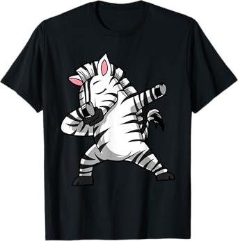 Dabbing Zebra Dab Funny Gift idea for men women kids cute T-Shirt