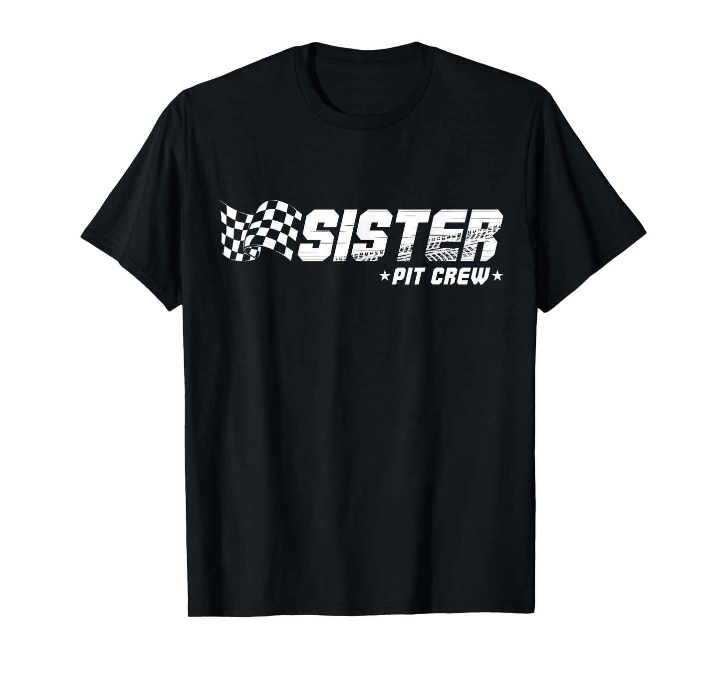 Sister Pit Crew Race Car Birthday Family Racing T-Shirt