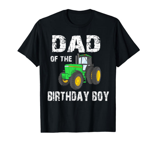 Dad of the Birthday Boy Vintage Farm Tractor Party family T-Shirt