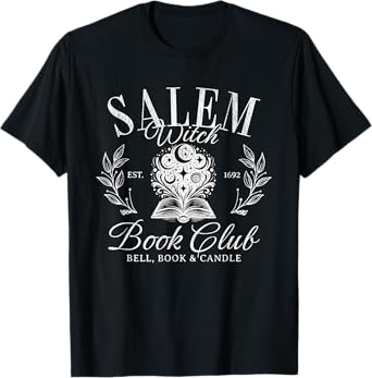 Salem Witch Book Club Reading Spooky Season Spells Gift T-Shirt