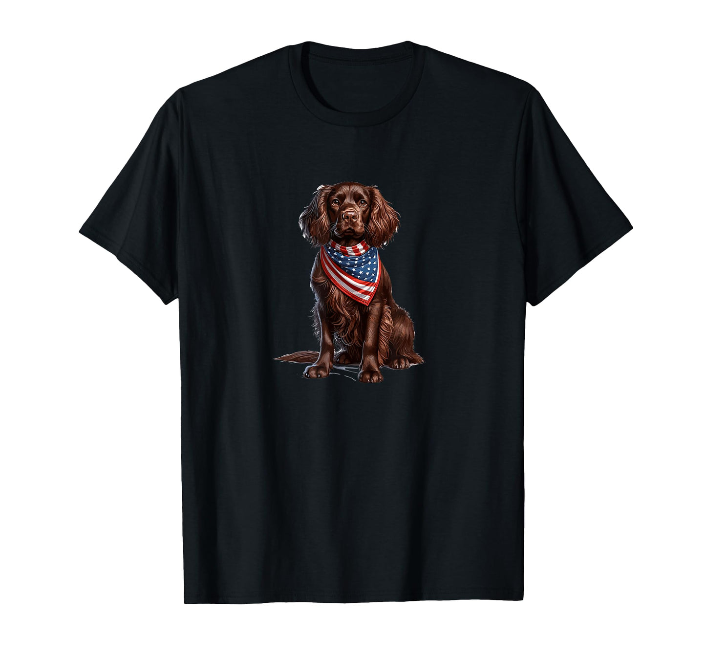 Boykin Spaniel American Bandana Funny Fourth of July America T-Shirt