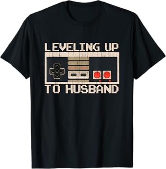 Bachelor Party Leveling Up to Husband Gaming Groom-to-be T-Shirt