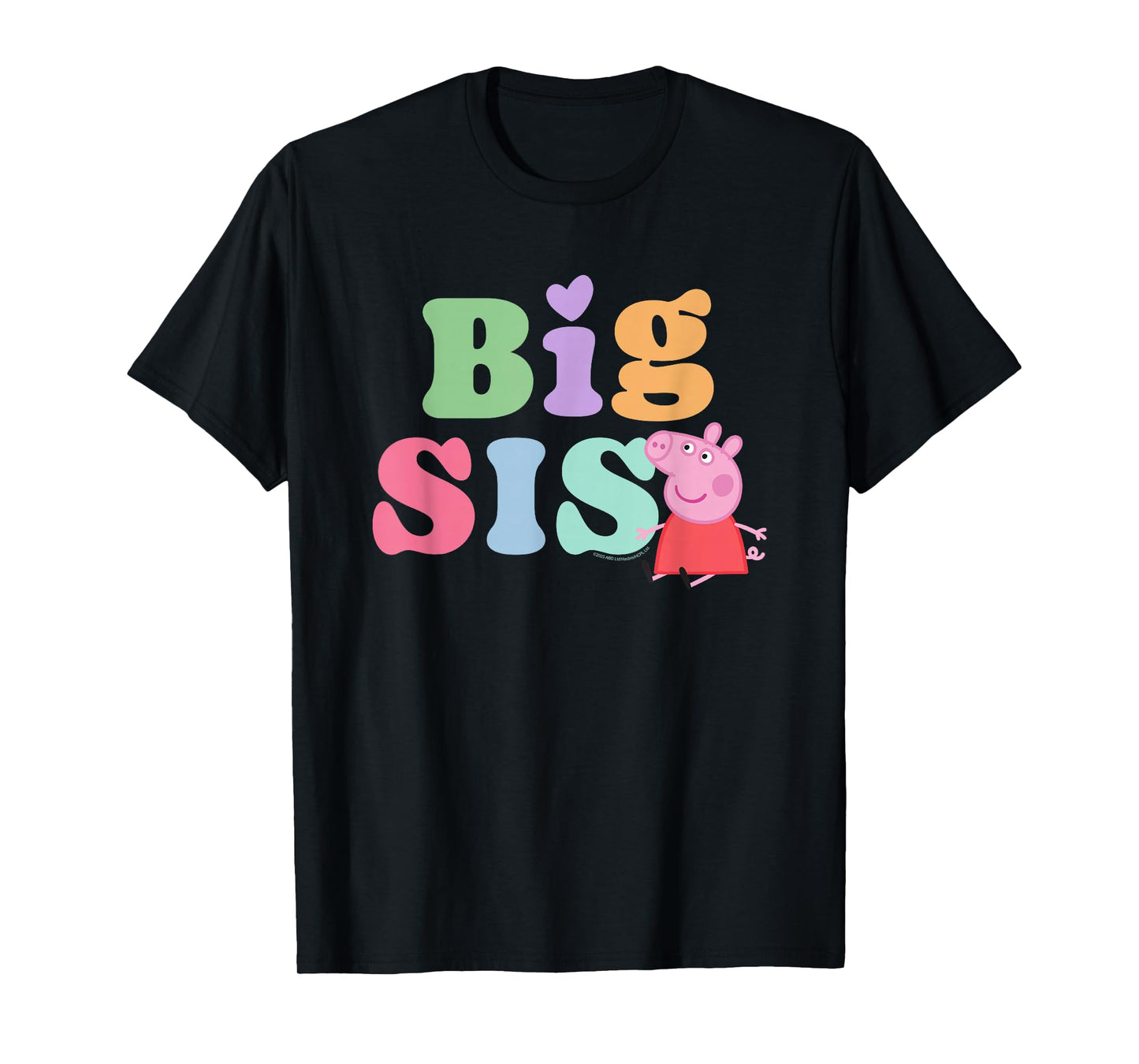 Peppa Pig 20th Anniversary Big Sis Colorful Logo T-Shirt