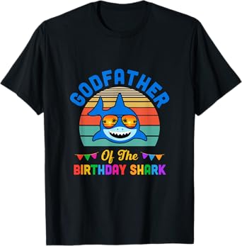 Godfather Of The Shark Birthday Dad Matching Family T-Shirt