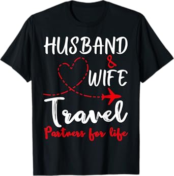 Husband And Wife Travel Partners For Life Couple Matching T-Shirt
