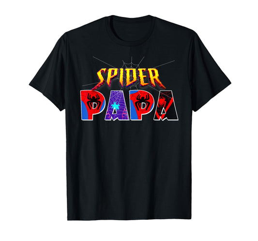 Spider PAPA Shirt Birthday Fathers Day Halloween Costume Pjs T-Shirt
