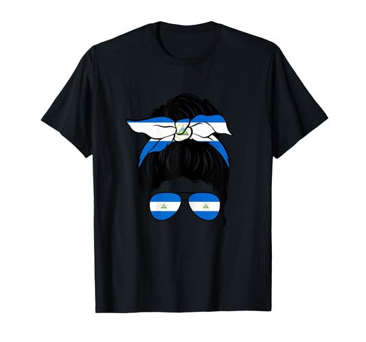 Nicaraguan Girl Nicaragua Flag Proud Nicaraguan Woman T-Shirt