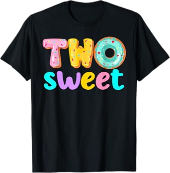 Two Sweet Birthday Girl Donut Birthday Party Theme Family 2 T-Shirt