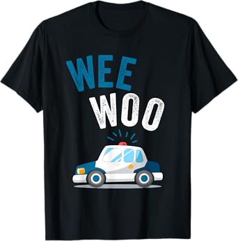 Wee Woo Police Car Funny Cute T-Shirt