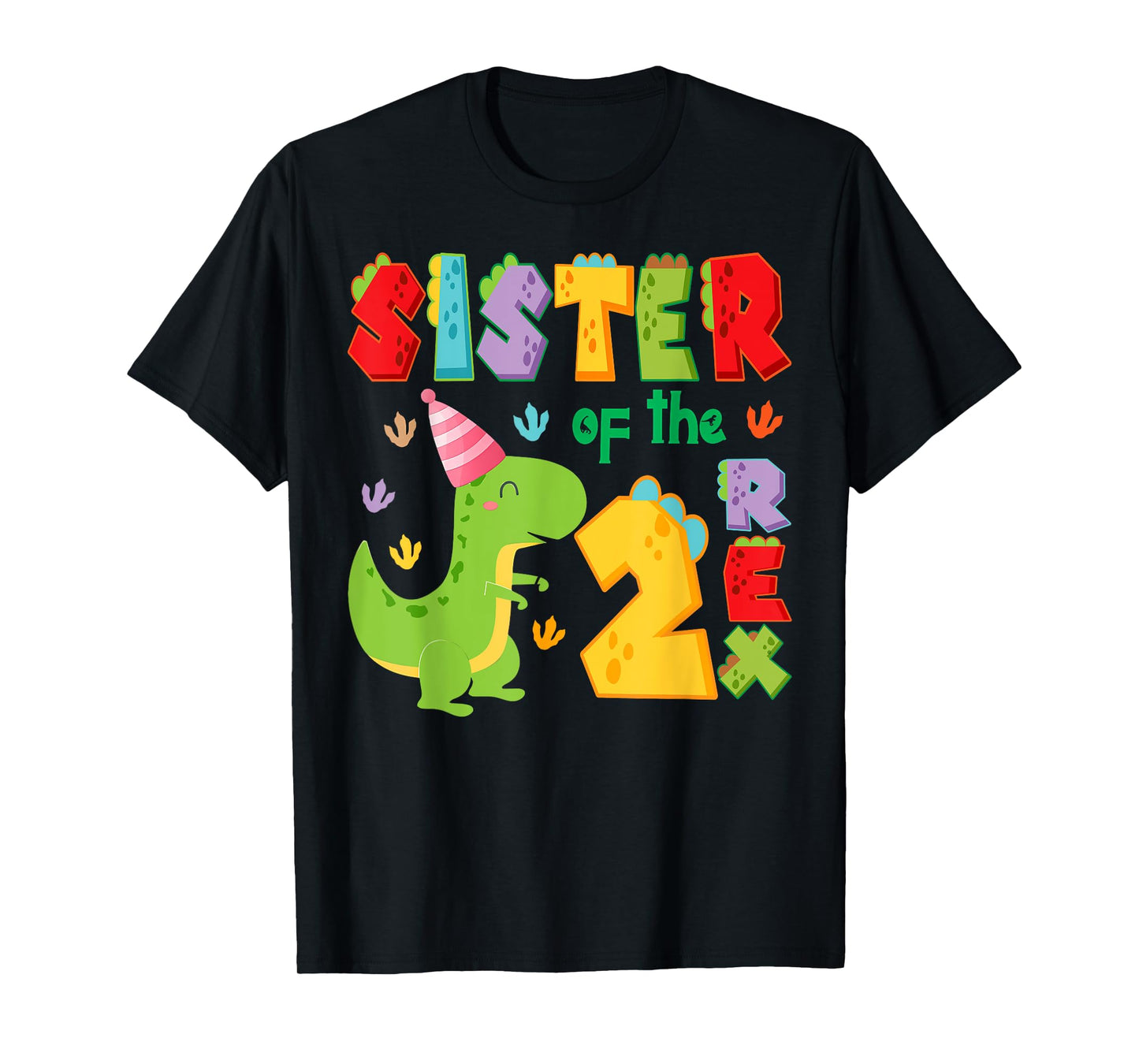 Sister of The Two Rex 2Nd Birthday Boy Dinosaur T-Rex T-Shirt