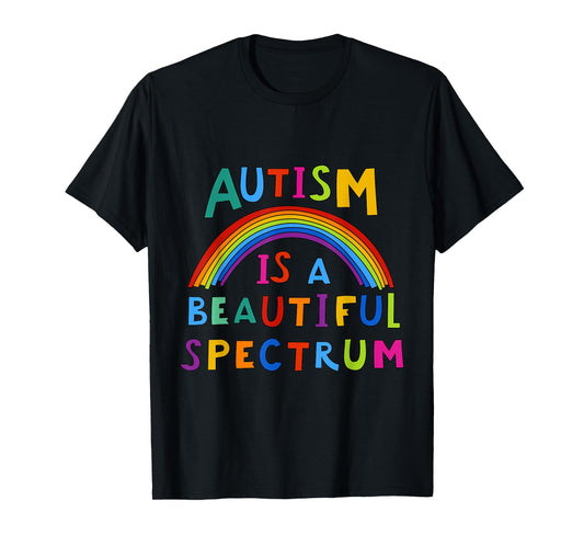 Autism Is a Beautiful Spectrum Autism Awareness Month Ribbon T-Shirt