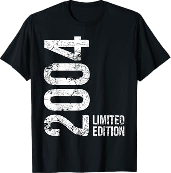 21st Birthday 21 Years Old Man Woman Vintage 2004 T-Shirt