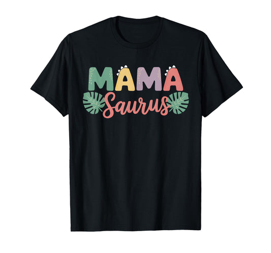 Mama Saurus Mom Dad Dinosaur Birthday Family Matching Women T-Shirt