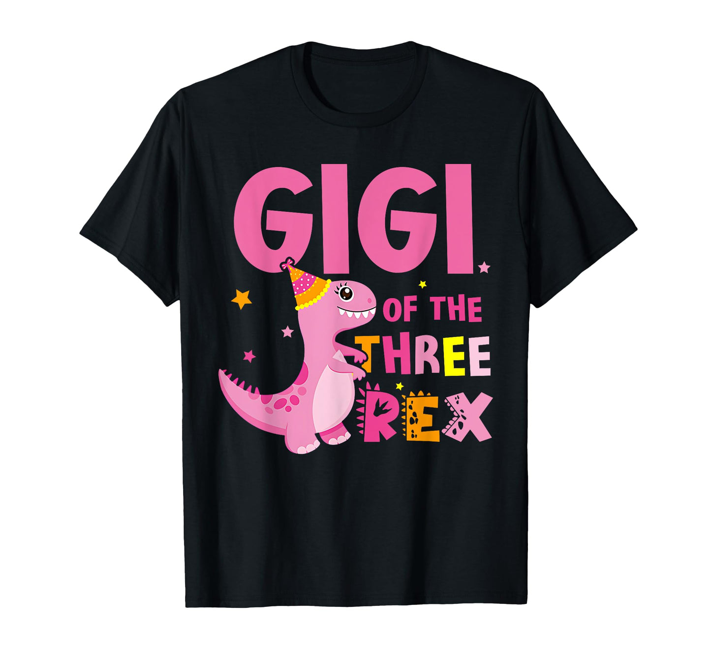 Gigi of the Three Rex Birthday Dinosaur Family Matching T-Shirt