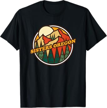 Vintage Sisters, Oregon Mountain Hiking Souvenir Print T-Shirt
