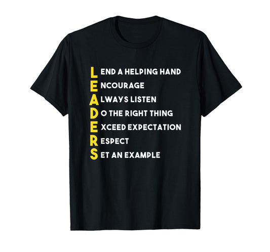 Leader Definition Leadership Office Teamwork Influencer Boss T-Shirt