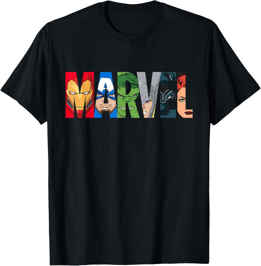 Marvel Logo Avengers Super Heroes T-Shirt
