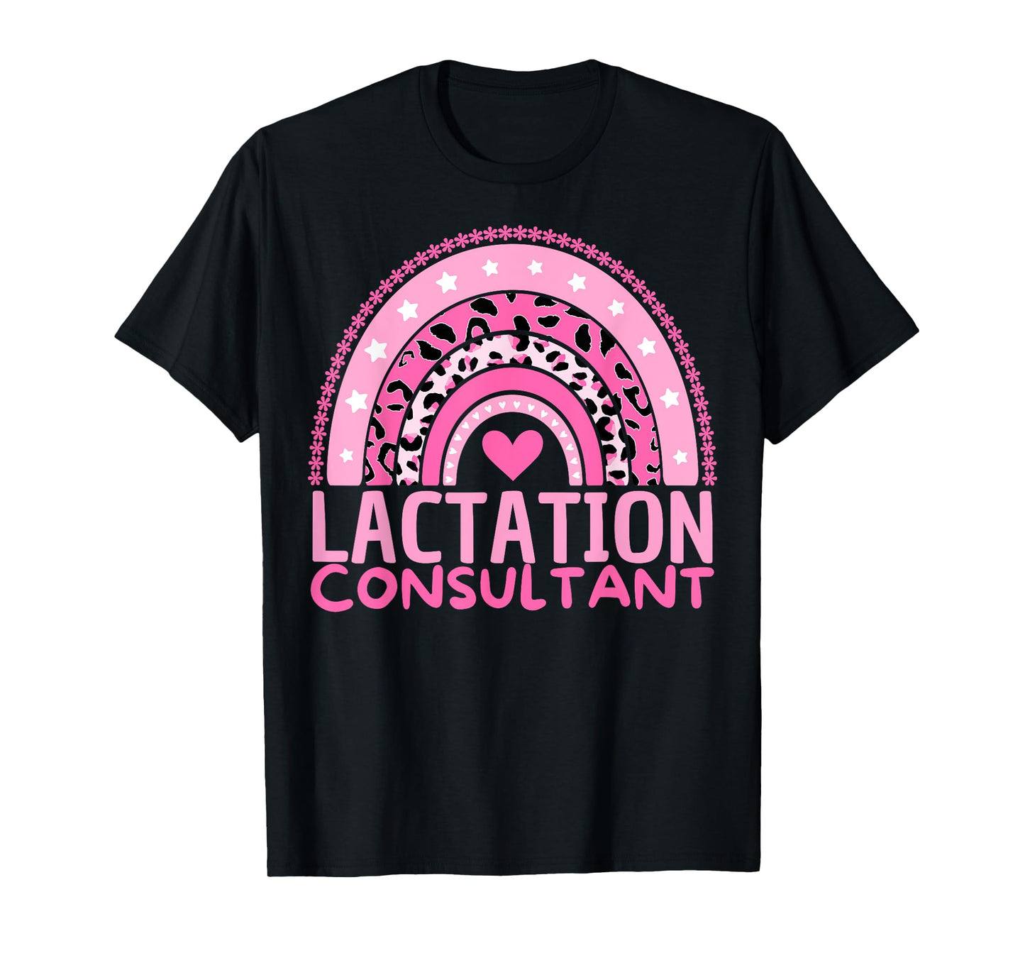 Lactation Consultant Breastfeeding Week Awareness Rainbow T-Shirt