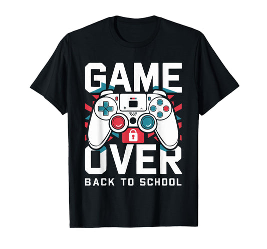 Game Over Back To School Shirt First Day Of School Boy Girl T-Shirt