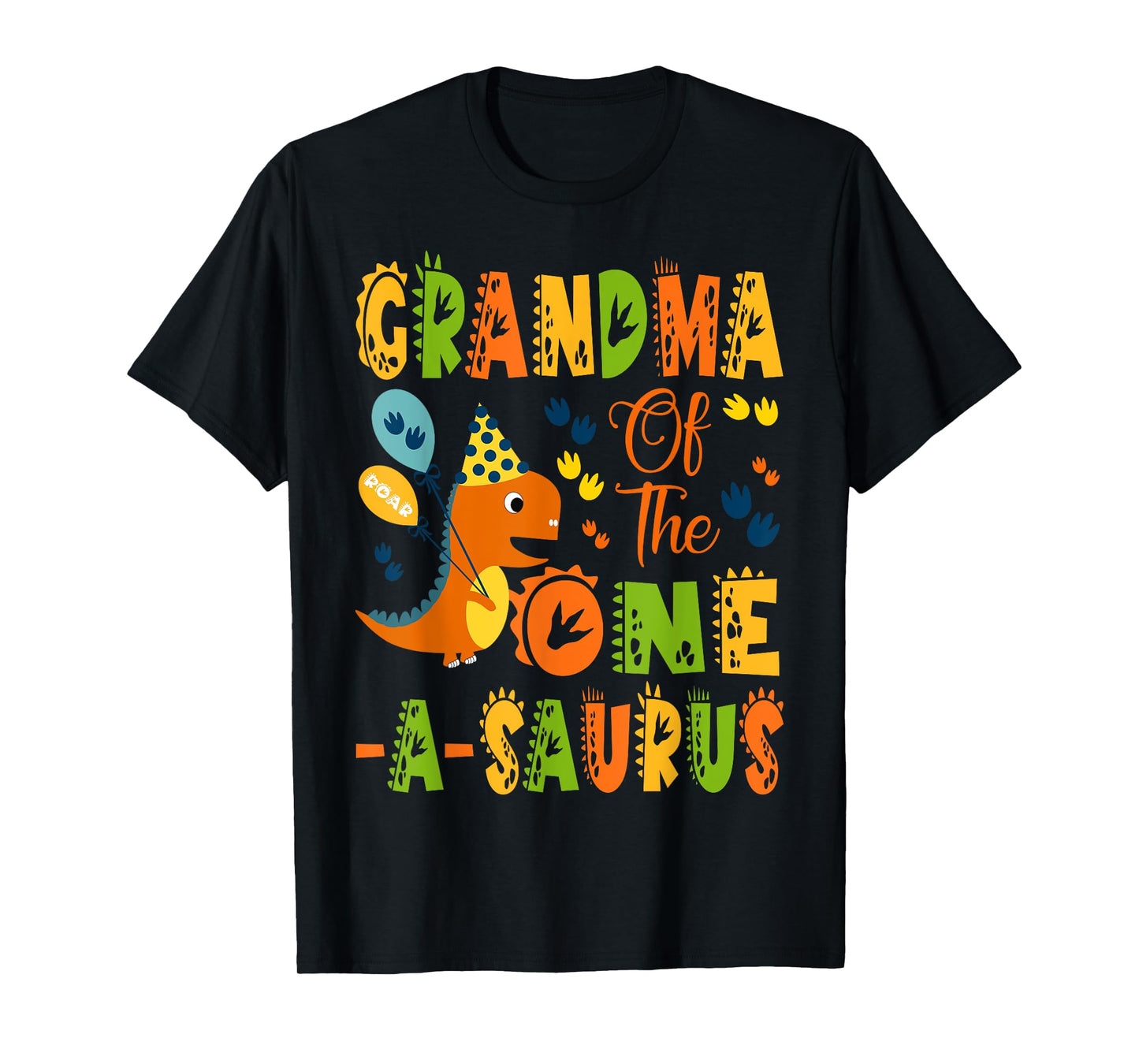 Grandma of The One-A-Saurus 1St Birthday Dinosaur Party T-Shirt