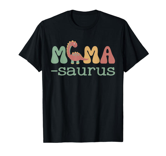 Mamasaurus T Rex Dinosaur Mama Saurus Family Matching Retro T-Shirt