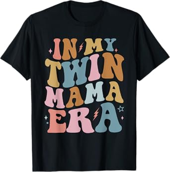 In My Twin Mama Era Mom Pregnancy Announcement T-Shirt