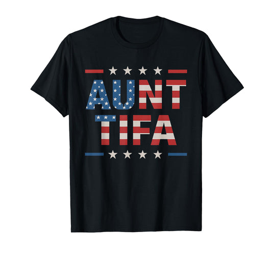 Aunt Tifa American Flag T-Shirt
