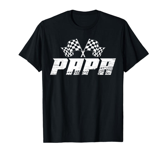 Papa Pit Crew Family Racing Birthday Race Car T-Shirt