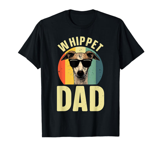 Cool Whippet Art For Men Dad Pet Dog Whippet Lover Whippet T-Shirt